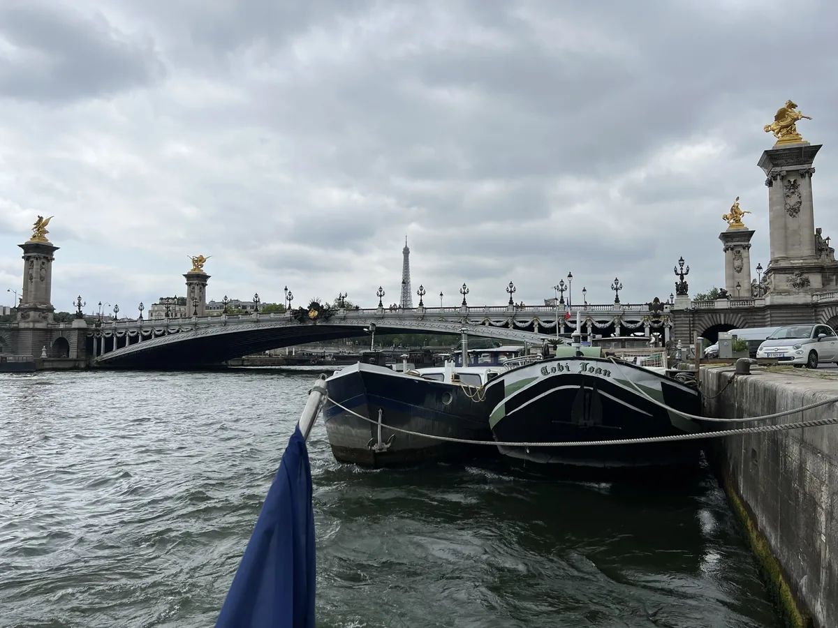 The gilded Pont Alexandre III bridge in Paris