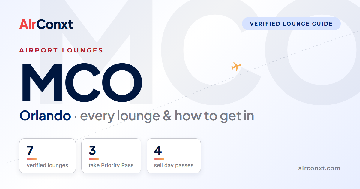 Orlando MCO airport lounges: 7 verified lounges and how to get in - AIrConxt guide