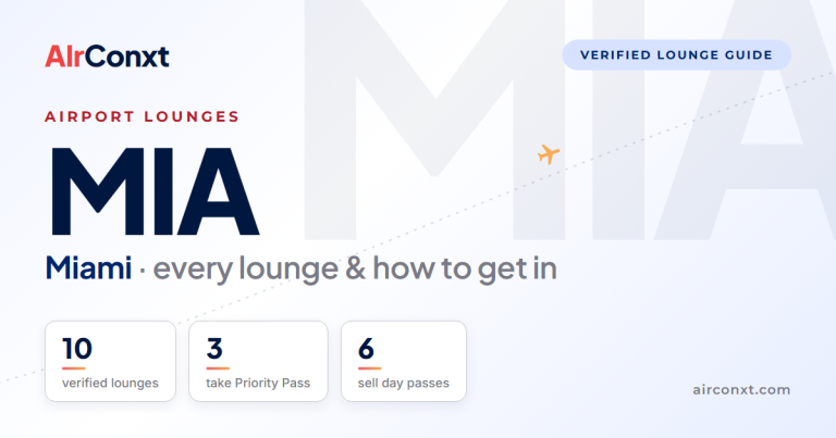 Miami MIA airport lounges: 10 verified lounges and how to get in - AIrConxt guide