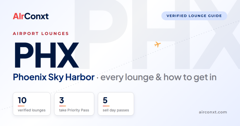 Phoenix Sky Harbor PHX airport lounges: 10 verified lounges and how to get in - AIrConxt guide