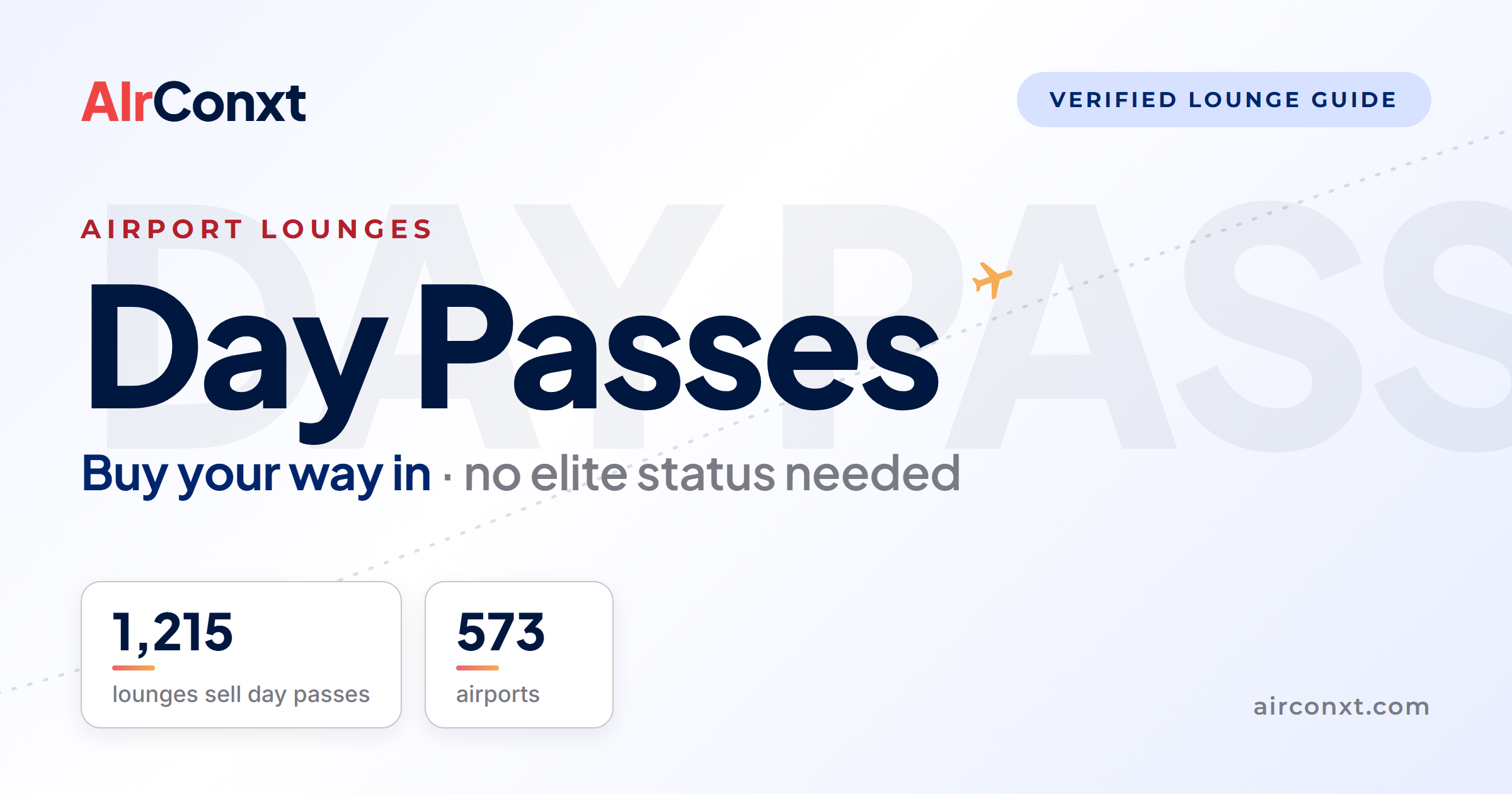 Airport lounge day passes: 1,215 lounges across 573 airports sell day passes, no elite status needed - AIrConxt guide