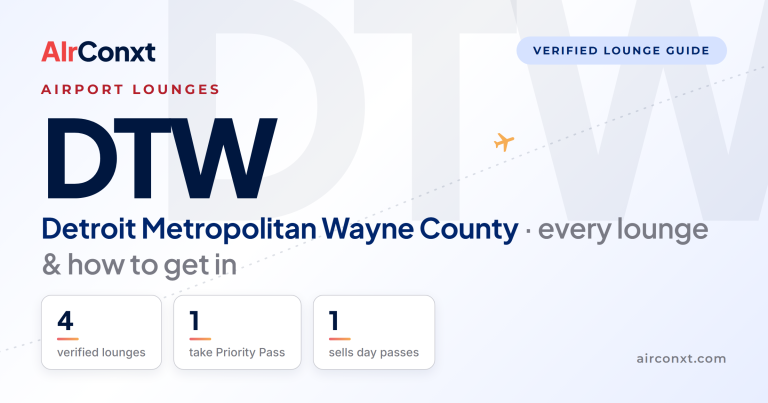 Detroit Metropolitan Wayne County DTW airport lounges: 4 verified lounges and how to get in - AIrConxt guide