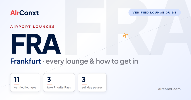 Frankfurt FRA airport lounges: 11 verified lounges and how to get in - AIrConxt guide