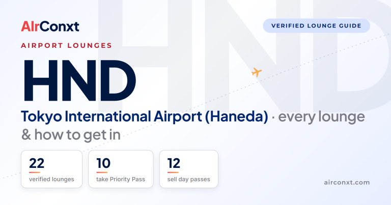Tokyo International Airport (Haneda) HND airport lounges: 22 verified lounges and how to get in - AIrConxt guide