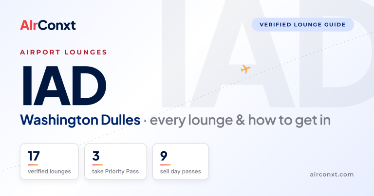 Washington Dulles IAD airport lounges: 17 verified lounges and how to get in - AIrConxt guide