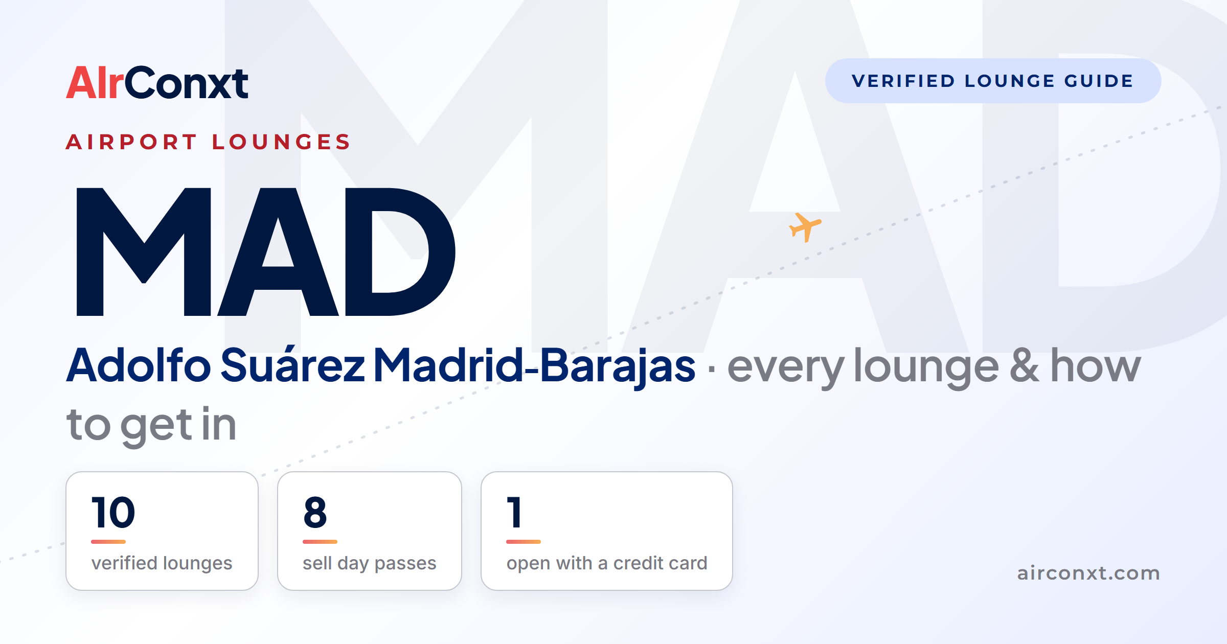 Adolfo Suárez Madrid‑Barajas MAD airport lounges: 10 verified lounges and how to get in - AIrConxt guide