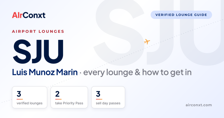 Luis Munoz Marin SJU airport lounges: 3 verified lounges and how to get in - AIrConxt guide